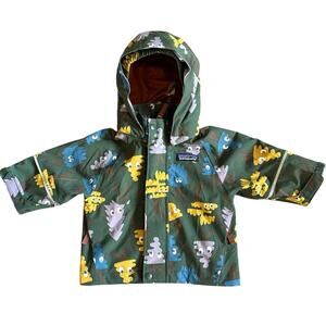 Infant Patagonia All Seasons 3-in-1 Rain Jacket Shell 3-6 months Pinyon Green